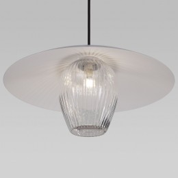 Подвесной светильник со стеклянным плафоном 50259/1 белый/прозрачный Eurosvet