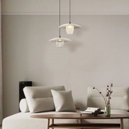 Подвесной светильник со стеклянным плафоном 50259/1 белый/прозрачный Eurosvet