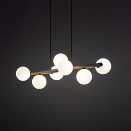 Подвесной светильник со стеклянными плафонами 10272 Estera Wood TK Lighting