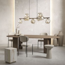Подвесной светильник со стеклянными плафонами 11037 Lava Brown TK Lighting