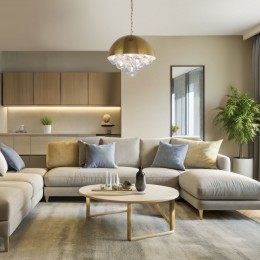 Подвесной светильник со стеклянными плафонами 30177 латунь Eurosvet