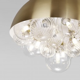 Подвесной светильник со стеклянными плафонами 30177 латунь Eurosvet