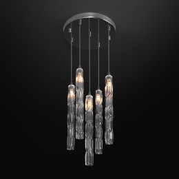 Подвесной светильник со стеклянными плафонами 50381/5 хром Eurosvet