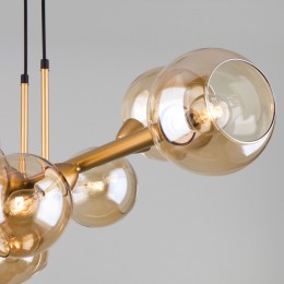 Подвесной светильник со стеклянными плафонами 70113/8 янтарный Eurosvet