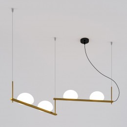 Подвесной светильник со стеклянными плафонами 70145/4 латунь Eurosvet