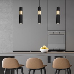 Подвесной светильник в стиле лофт 50097/1 черный/золото Eurosvet