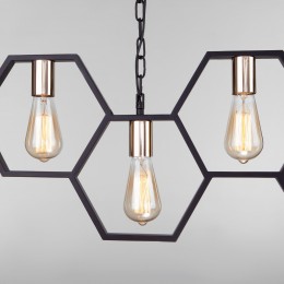 Подвесной светильник в стиле лофт 70117/5 черный Eurosvet