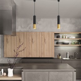 Подвесной светильник в стиле лофт DLN108 GU10 черный/золото Eurosvet