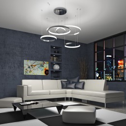 Подвесной светодиодный светильник с регулировкой цветовой температуры и яркости 90175/5 хром Eurosvet