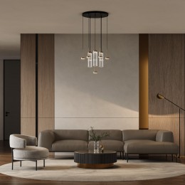 Подвесной светодиодный светильник со стеклянными плафонами 301102 LED латунь Eurosvet