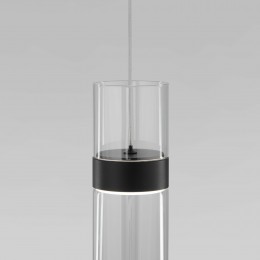 Подвесной светодиодный светильник в стиле лофт 50244/1 LED черный/прозрачный Eurosvet