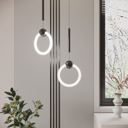 Подвесной светодиодный светильник в стиле минимализм 90165/1 черный жемчуг Eurosvet