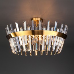 Потолочная люстра с хрусталем 10111/8 золотая бронза Eurosvet