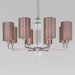 Потолочная люстра с тканевыми абажурами 60134/8 никель Eurosvet