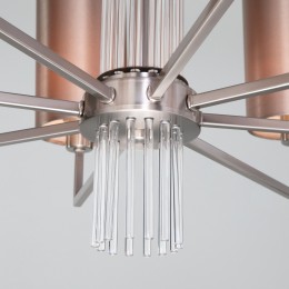 Потолочная люстра с тканевыми абажурами 60134/8 никель Eurosvet