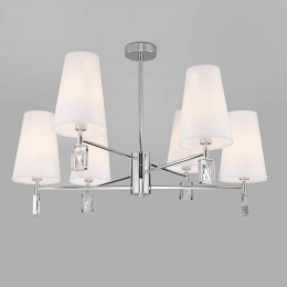 Потолочная люстра с тканевыми абажурами 60137/6 хром Eurosvet