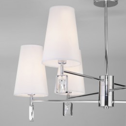 Потолочная люстра с тканевыми абажурами 60137/6 хром Eurosvet