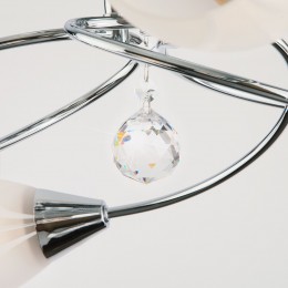 Потолочная люстра со стеклянными плафонами 2275/6 хром Eurosvet
