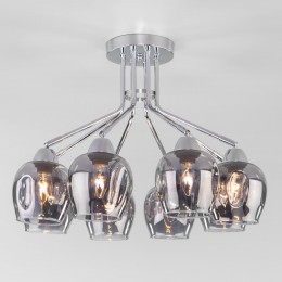 Потолочная люстра со стеклянными плафонами 30164/8 хром Eurosvet