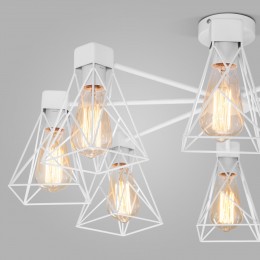 Потолочная люстра в стиле лофт 70107/8 белый Eurosvet