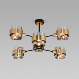Потолочная люстра в стиле лофт 70127/6 черный/дымчатый Eurosvet