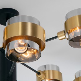 Потолочная люстра в стиле лофт 70127/8 черный/дымчатый Eurosvet