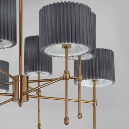 Потолочный светильник с тканевыми абажурами 60162/8 латунь Eurosvet