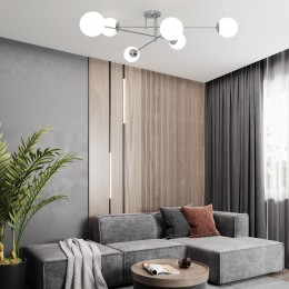 Потолочный светильник со стеклянными плафонами 30181/6 хром Eurosvet