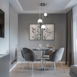 Потолочный светильник со стеклянными плафонами 50205/3 хром Eurosvet