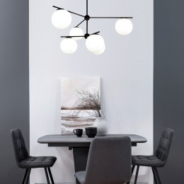 Потолочный светильник со стеклянными плафонами 60147/6 черный Eurosvet