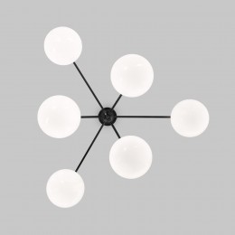 Потолочный светильник со стеклянными плафонами 60147/6 черный Eurosvet