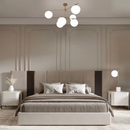 Потолочный светильник со стеклянными плафонами 60147/6 латунь Eurosvet