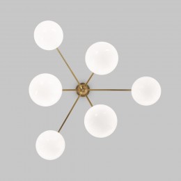 Потолочный светильник со стеклянными плафонами 60147/6 латунь Eurosvet