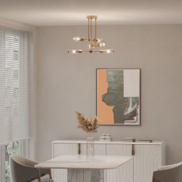 Потолочный светильник со стеклянными плафонами 60166/6 латунь Eurosvet