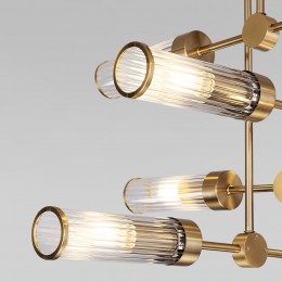 Потолочный светильник со стеклянными плафонами 60166/8 латунь Eurosvet