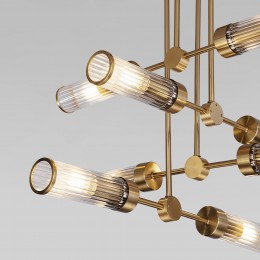 Потолочный светильник со стеклянными плафонами 60166/8 латунь Eurosvet