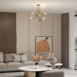 Потолочный светильник со стеклянными плафонами 60166/8 латунь Eurosvet