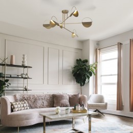 Потолочный светильник в стиле лофт 70148/6 золото Eurosvet