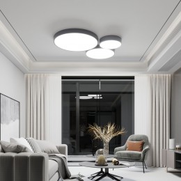 Потолочный светодиодный светильник с регулировкой яркости и цветовой температуры 90319/1 серый Eurosvet