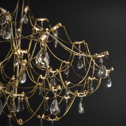 Светодиодная люстра с декором из хрусталя и с пультом дистанционного управления 90400 LED Bogate's