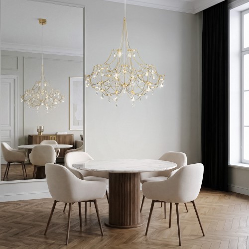 Светодиодная люстра с декором из хрусталя и с пультом дистанционного управления 90400 LED Bogate's