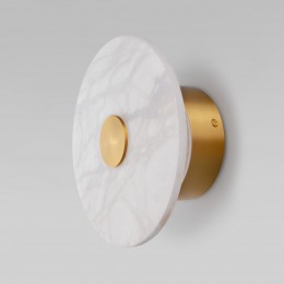 Светодиодный светильник с мраморным рассеивателем 40340 LED латунь Eurosvet