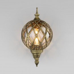 Уличный настенный светильник IP44 Sirius U черное золото Elektrostandard