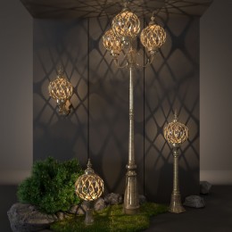 Уличный настенный светильник IP44 Sirius U черное золото Elektrostandard