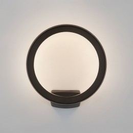 Уличный настенный светодиодный светильник Ring IP54 1710 TECHNO LED черный Elektrostandard