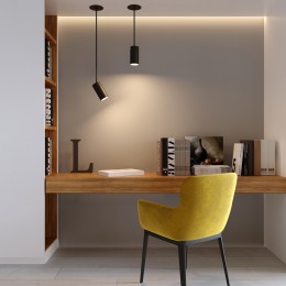 Встраиваемый подвесной светодиодный светильник Drop 8W 4200К черный 50222 LED Elektrostandard