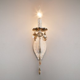 Бра с хрусталем 10104/1 белый с золотом Eurosvet