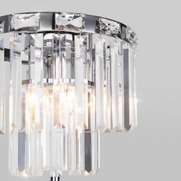 Напольный светильник с хрусталем 01137/3 хром Eurosvet