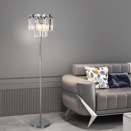 Напольный светильник с хрусталем 01137/3 хром Eurosvet