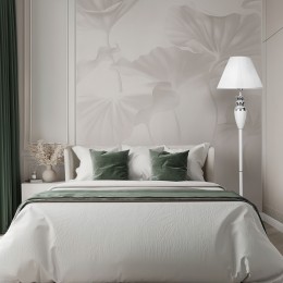 Напольный светильник с тканевым абажуром 009 белый Eurosvet